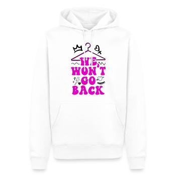 Feminist We Won't Go Back - Männer Premium Bio Hoodie - Weiß - Vorne - Nico (187cm)