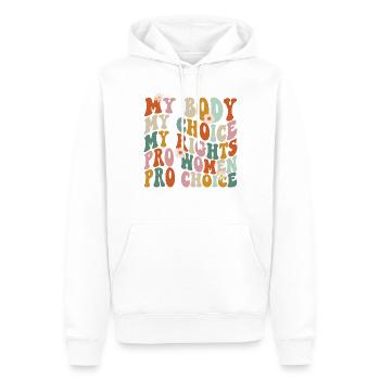 Feminist My Body My Choice My - Männer Premium Bio Hoodie - Weiß - Vorne - Nico (187cm)