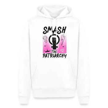 Le patriarcat féministe - Sweat à capuche Premium bio Homme - blanc - Devant - Nico (187cm)