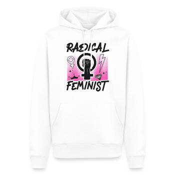 Féministe Féministe Radicale - Sweat à capuche Premium bio Homme - blanc - Devant - Nico (187cm)