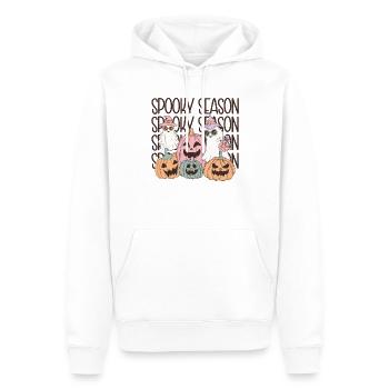 Hippy Halloween Vintage Design Spooky Season Flair - Sweat à capuche Premium bio Homme - blanc - Devant - Nico (187cm)