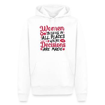Feminist Women Belong In All - Männer Premium Bio Hoodie - Weiß - Vorne - Nico (187cm)