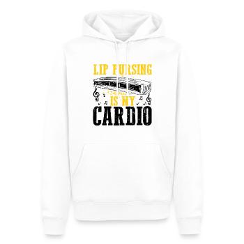Harmonikaspieler für Munharmonika Spieler - Männer Premium Bio Hoodie - Weiß - Vorne - Nico (187cm)