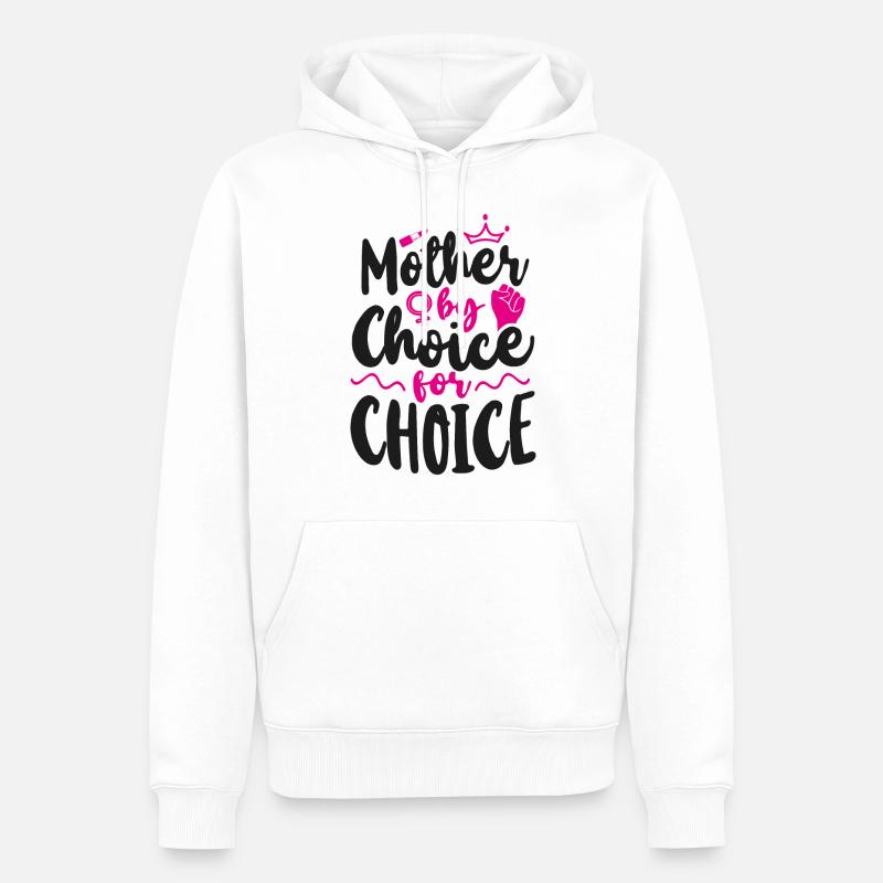 Mère féministe par choix pour - Sweat à capuche Premium bio Homme - blanc