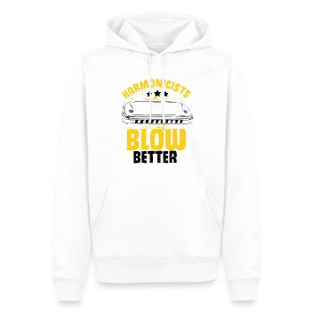 Französische Harfinisten und Harmonikaspieler - Männer Premium Bio Hoodie - Weiß - Vorne - Nico (187cm)