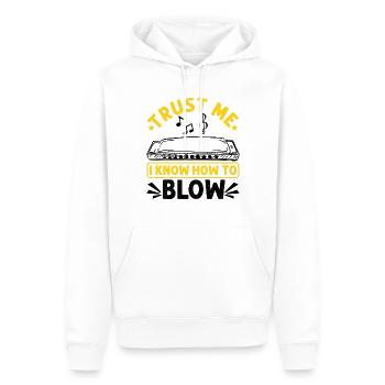Mundharmonika Spieler und Mundharmonika - Männer Premium Bio Hoodie - Weiß - Vorne - Nico (187cm)