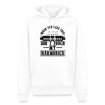 Harmonikaspieler für Munharmonika Spieler - Männer Premium Bio Hoodie - Weiß - Vorne - Nico (187cm)