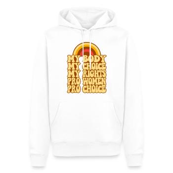 Feminist My Body My Choice My - Männer Premium Bio Hoodie - Weiß - Vorne - Nico (187cm)