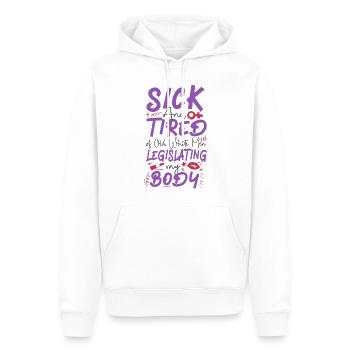 Feminist Sick & Tired Of Old White - Men’s Premium Organic Hoodie - white - Front - Nico (187cm)