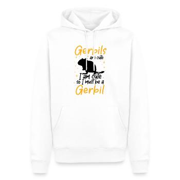Ich bin eine Rennmaus Nagetier Gerbil - Männer Premium Bio Hoodie - Weiß - Vorne - Nico (187cm)