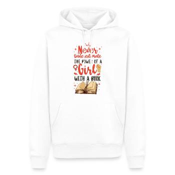 Les féministes ne sous-estiment jamais le - Sweat à capuche Premium bio Homme - blanc - Devant - Nico (187cm)