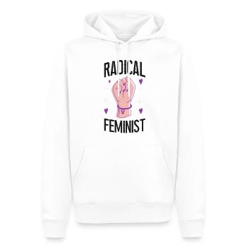 Féministe Féministe Radicale - Sweat à capuche Premium bio Homme - blanc - Devant - Nico (187cm)