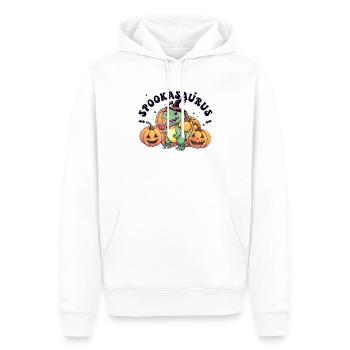 Süßer Spookasaurus für Halloween-Fans mit Hexenhut - Männer Premium Bio Hoodie - Weiß - Vorne - Nico (187cm)