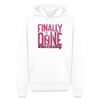 Happy Divorce Party enfin terminé - Sweat à capuche Premium bio Homme - blanc - Devant - Nico (187cm)