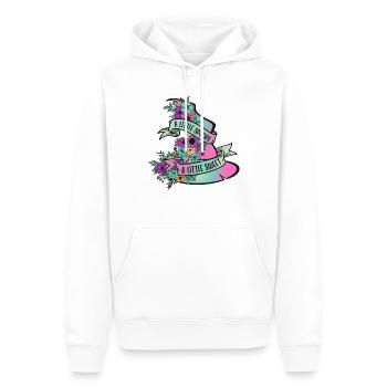 Joli chapeau de sorcière avec des fleurs: Halloween pour les femmes - Sweat à capuche Premium bio Homme - blanc - Devant - Nico (187cm)
