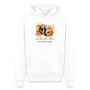 Herbstliches Faultier Kuschelglück Schlafshirt - Männer Premium Bio Hoodie - Weiß - Vorne - Nico (187cm)