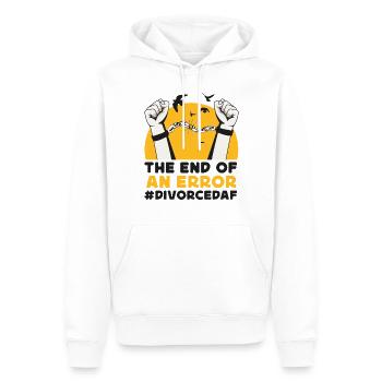 Happy Divorce Party La fin d’une - Sweat à capuche Premium bio Homme - blanc - Devant - Nico (187cm)