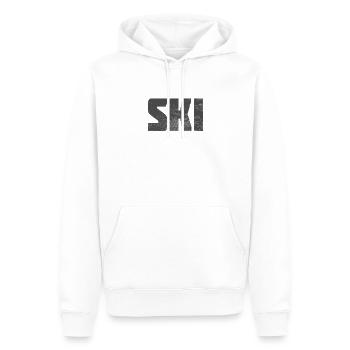 Ski - Sweat à capuche Premium bio Homme - blanc - Devant - Nico (187cm)