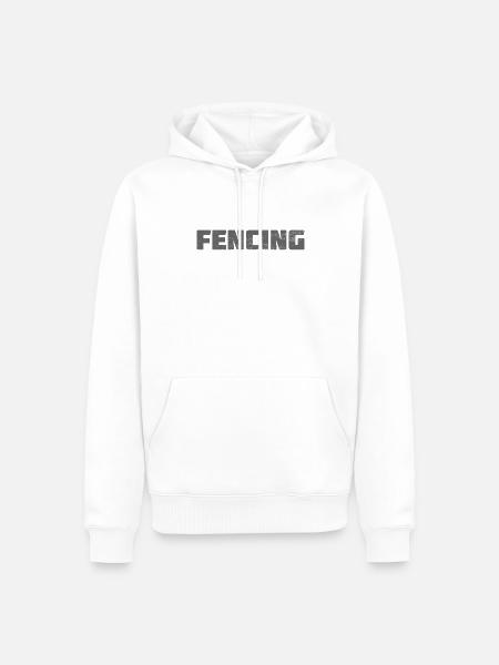Fencing - Men’s Premium Organic Hoodie - white