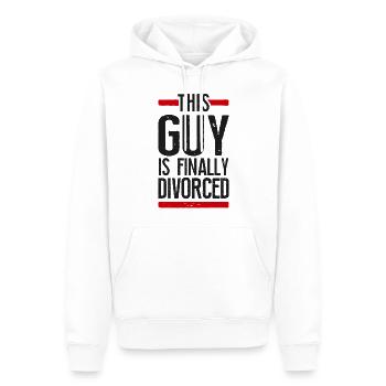 Happy Divorce Party This Guy Is - Männer Premium Bio Hoodie - Weiß - Vorne - Nico (187cm)
