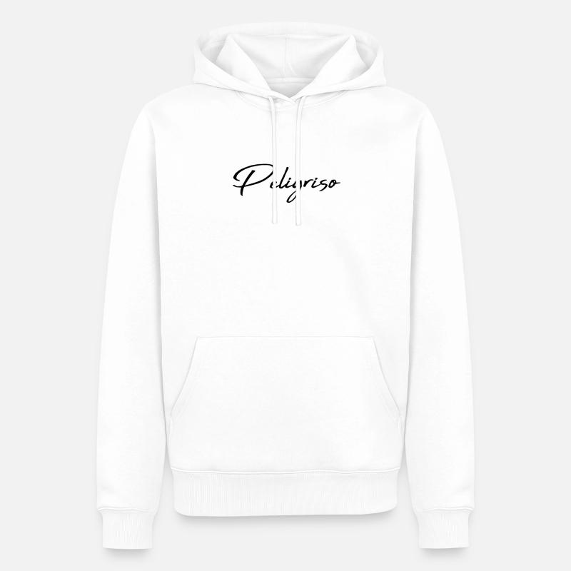 peligroso gefährlich spanisch - Männer Premium Bio Hoodie - Weiß