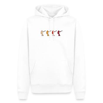 Kite Surfen Retro - Männer Premium Bio Hoodie - Weiß - Vorne - Nico (187cm)