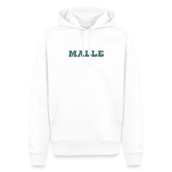 Malle - Sweat à capuche Premium bio Homme - blanc - Devant - Nico (187cm)