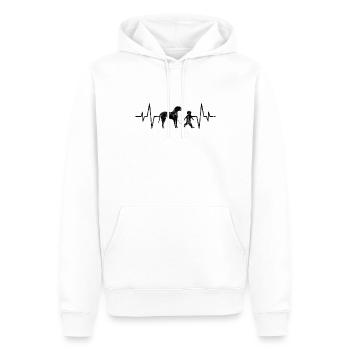 Rythme cardiaque de la famille Chien Enfant - Sweat à capuche Premium bio Homme - blanc - Devant - Nico (187cm)