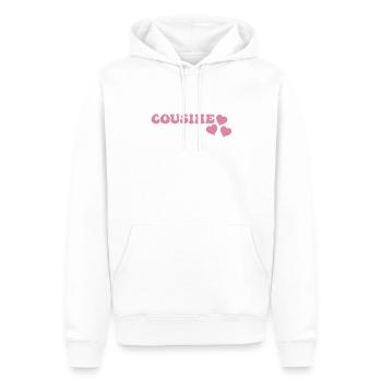 Cousin - Sweat à capuche Premium bio Homme - blanc - Devant - Nico (187cm)