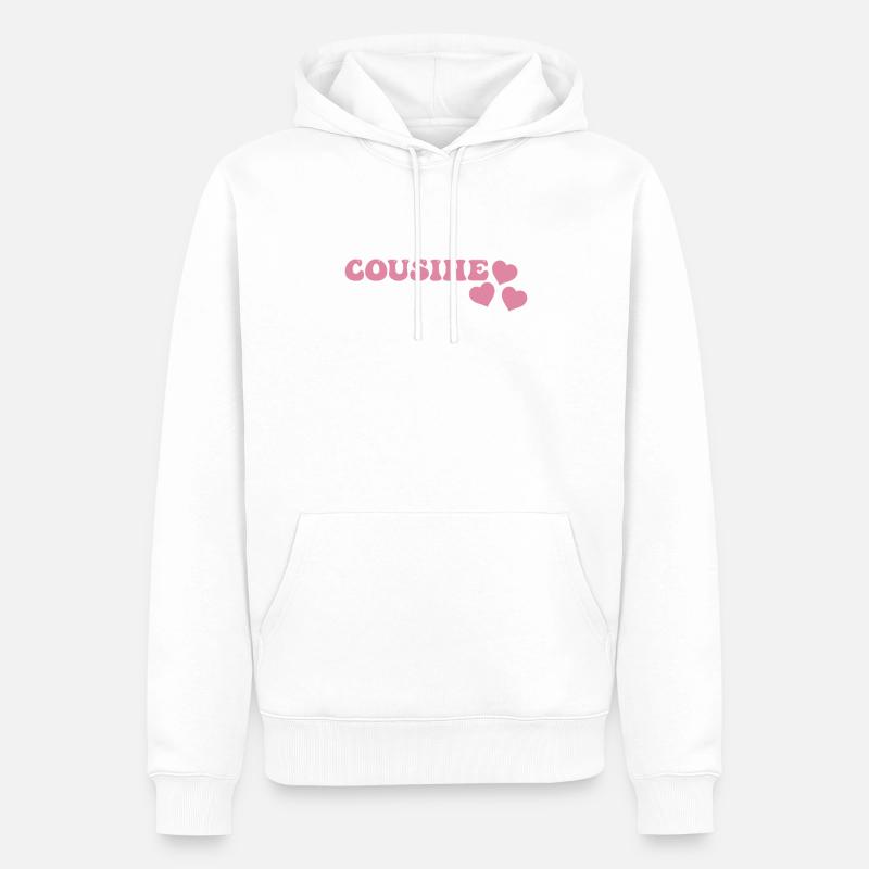 Cousine - Männer Premium Bio Hoodie - Weiß