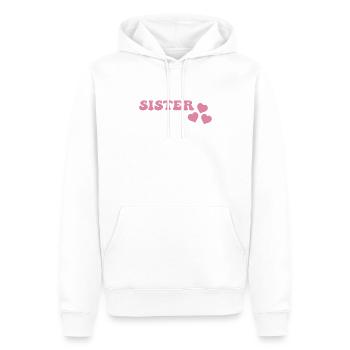 Schwester - Männer Premium Bio Hoodie - Weiß - Vorne - Nico (187cm)