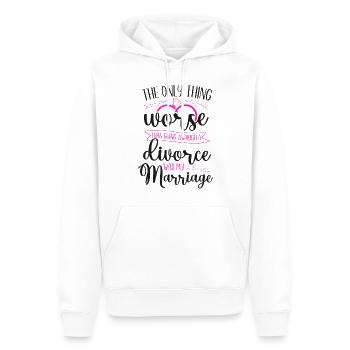 Happy Divorce Party The Only Thing - Männer Premium Bio Hoodie - Weiß - Vorne - Nico (187cm)