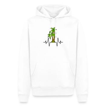 Battement de cœur de paume - Sweat à capuche Premium bio Homme - blanc - Devant - Nico (187cm)