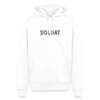 Soldat - Männer Premium Bio Hoodie - Weiß - Vorne - Nico (187cm)