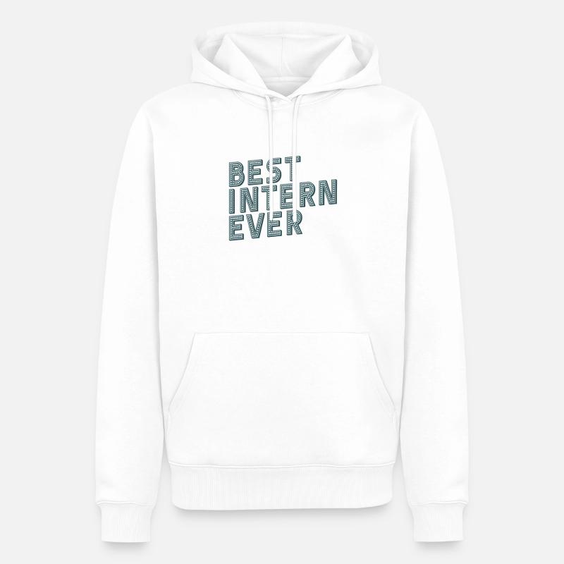 bester Praktikant - Männer Premium Bio Hoodie - Weiß
