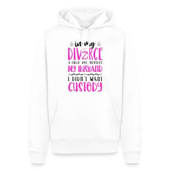 Happy Divorce Party dans mon divorce - Sweat à capuche Premium bio Homme - blanc - Devant - Nico (187cm)