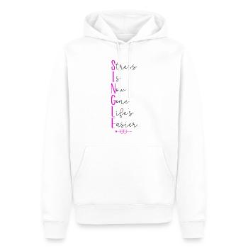 Le stress de la fête de divorce heureuse est maintenant - Sweat à capuche Premium bio Homme - blanc - Devant - Nico (187cm)
