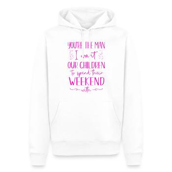 Happy Divorce Party You’re The Man - Sweat à capuche Premium bio Homme - blanc - Devant - Nico (187cm)