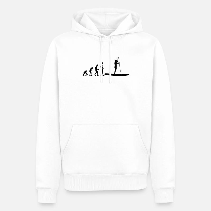 Stand Up Paddle Evolution - Männer Premium Bio Hoodie - Weiß