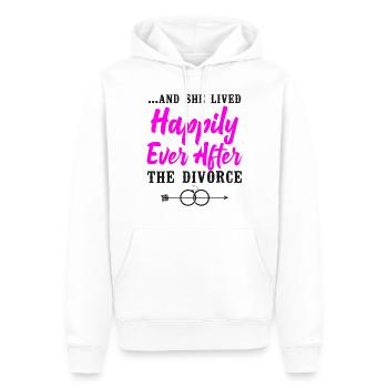 Happy Divorce Party …And She Lived - Männer Premium Bio Hoodie - Weiß - Vorne - Nico (187cm)