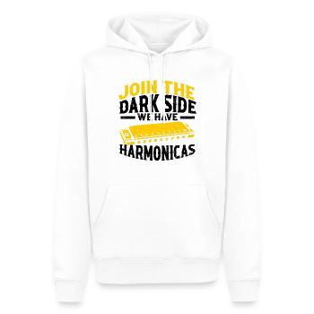 Mundharmonika Instrument und Mundharmonika - Männer Premium Bio Hoodie - Weiß - Vorne - Nico (187cm)