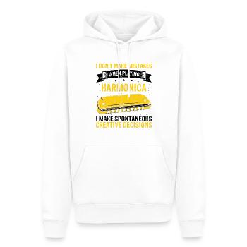 Französische Harfinisten und Harmonikaspieler - Männer Premium Bio Hoodie - Weiß - Vorne - Nico (187cm)