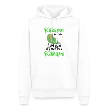 Ich bin ein Kakapo Neuseeland Papagei - Männer Premium Bio Hoodie - Weiß - Vorne - Nico (187cm)