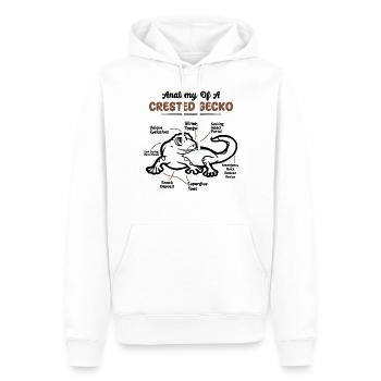 Crown Gecko Reptile Gecko Terrarium Pet - Sweat à capuche Premium bio Homme - blanc - Devant - Nico (187cm)