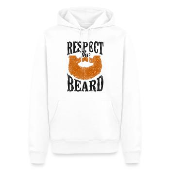 Beard Lover Bearded Man Ginger - Men’s Premium Organic Hoodie - white - Front - Nico (187cm)