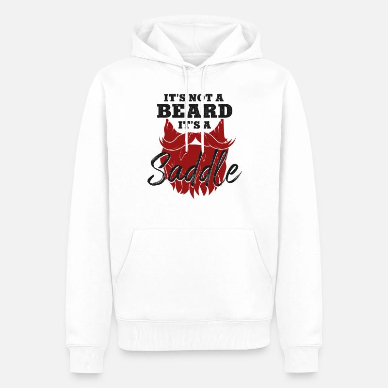 Beard Lover Bearded Man Ginger - Männer Premium Bio Hoodie - Weiß