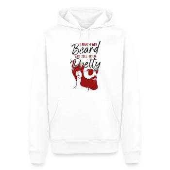 Beard Lover Bearded Man Ginger - Men’s Premium Organic Hoodie - white - Front - Nico (187cm)
