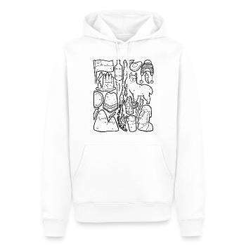 Chile - Männer Premium Bio Hoodie - Weiß - Vorne - Nico (187cm)