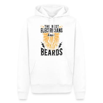 Amant barbe Homme barbu - Sweat à capuche Premium bio Homme - blanc - Devant - Nico (187cm)