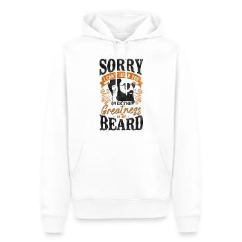 Amant barbe Homme barbu Désolé je - Sweat à capuche Premium bio Homme - blanc - Devant - Nico (187cm)